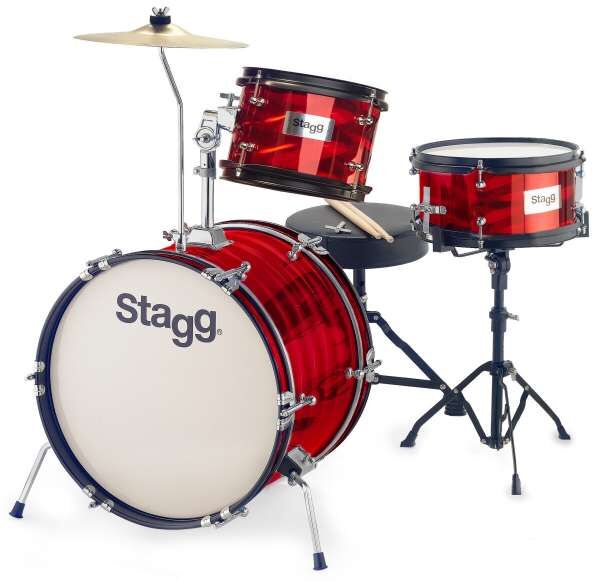 Stagg Kinderschlagzeug TIM JR 3/16B RD Rot