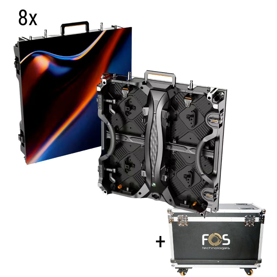 FOS ICON 3.9 LED Screen Panel Outdoor Tourset 8x mit Flightcase