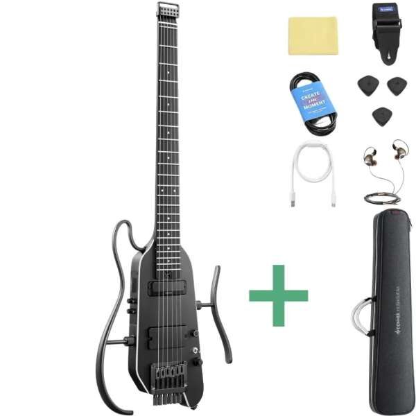 Donner HUSH-X PRO Silent E-Gitarre black B-Ware