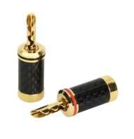 Dynavox Bananenhohlstecker Carbon 2er-Set vergoldet Dynavox Bananenhohlstecker Carbon 2er-Set vergoldet