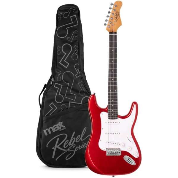 MAX Rebel ST Electric Guitar Metallic Red