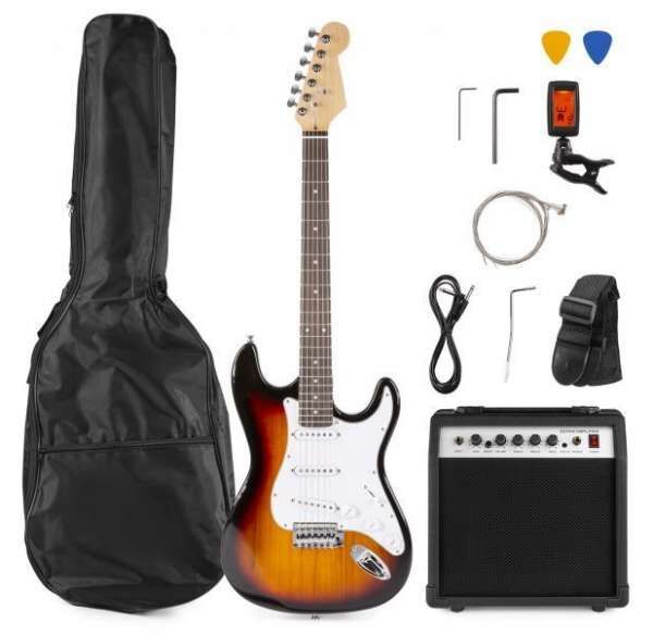 MAX GigKit E-Gitarren Starter-Set mit 40W Verstärker - Sunburst