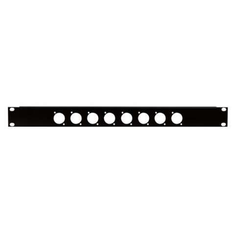 DAP-Audio 19" Panel 1HE for 8 XLR (D-Connectors-Size) Iron 2mm