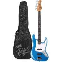 MAX Rebel JB Bass Guitar Metallic Blue