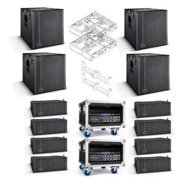 NEXT Line Array System LA26 4x2 passiv Komplettset mit Amping