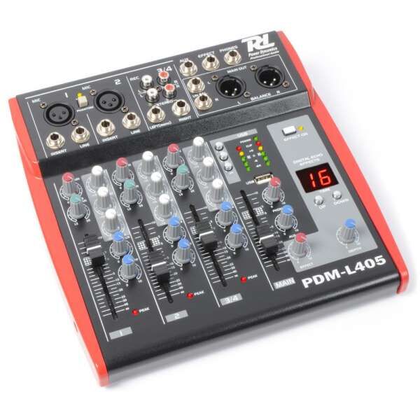 Power Dynamics PDM-L405 Musik Mixer 4-Kanal MP3/ECHO