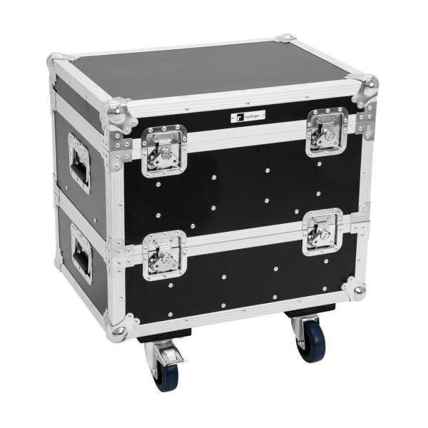 Roadinger Flightcase für 8x Eurolite IP PIX Strobe RGB CW+WW mit Rollen