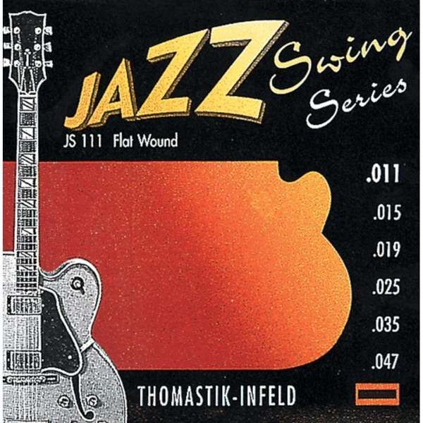 Thomastik-Infeld E-Gitarre-Saiten Jazz Swing Nickel Satz flatwound .011"-.047"