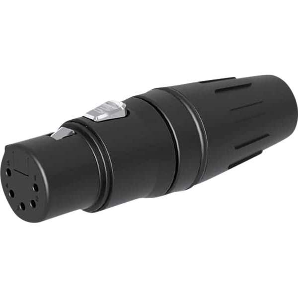 Seetronic SCHF5B XLR 5P Anschluss Buchse, Goldkontakte schwarzes Gehäuse