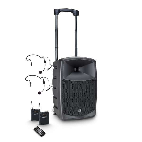 LD Systems ROADBUDDY 10 BPH 2 B5 - Akkubetriebener Bluetooth-Lautsprecher mit Mixer, 2 Bodypacks und 2 Headsets