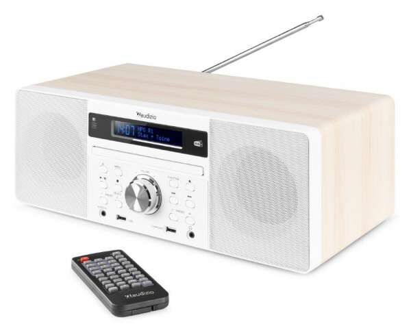 Audizio Prato Musik System mit DAB+ / FM Radio, CD-Player, Bluetooth, USB weiß