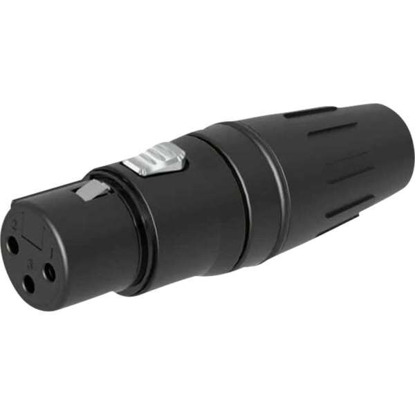 Seetronic SCHF3B XLR 3P Anschluss Buchse, Goldkontakte schwarzes Gehäuse