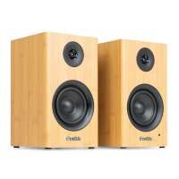 Audizio BS15 Aktives Bücherregal Lautsprecher Set HDMI / Bluetooth Bamboo