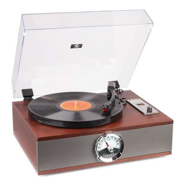 Fenton RP180 Retro Plattenspieler mit Bluetooth, CD-Player und Radio