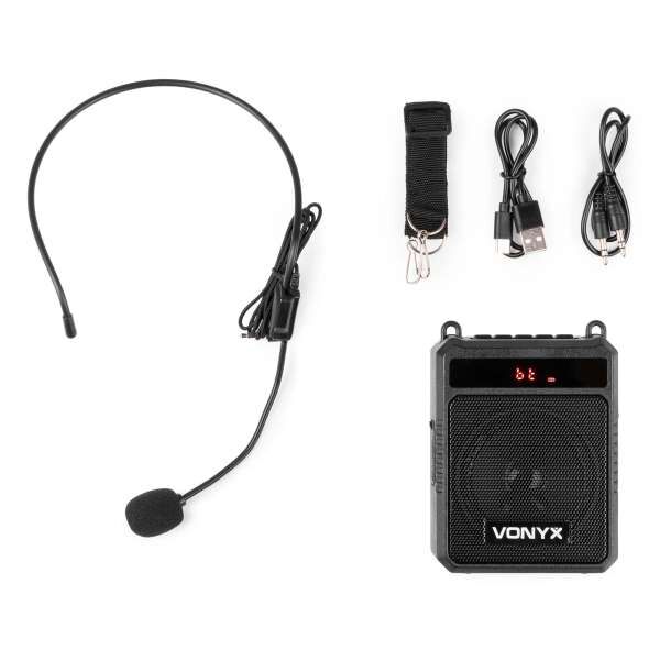 Vonyx BVA20 - portabler Stimmenverstärker mit Headset