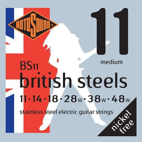 Rotosound E-Gitarre-Saiten British Steels Satz Medium 11-48