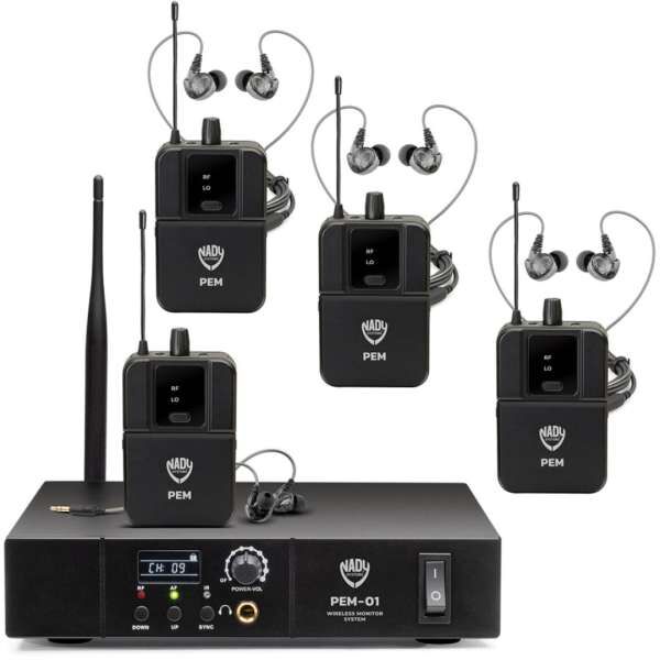Nady PEM-4 EU1 - UHF 16-Kanal 4 x In-Ear Monitor Funksystem