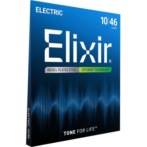 Elixir Strings E-Gitarrensaiten mit OPTIWEB Technologie, Light (.010-.046)
