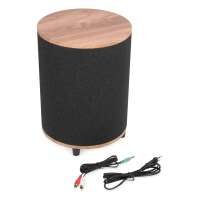Audizio SW60R Active Subwoofer Round 120W Wood