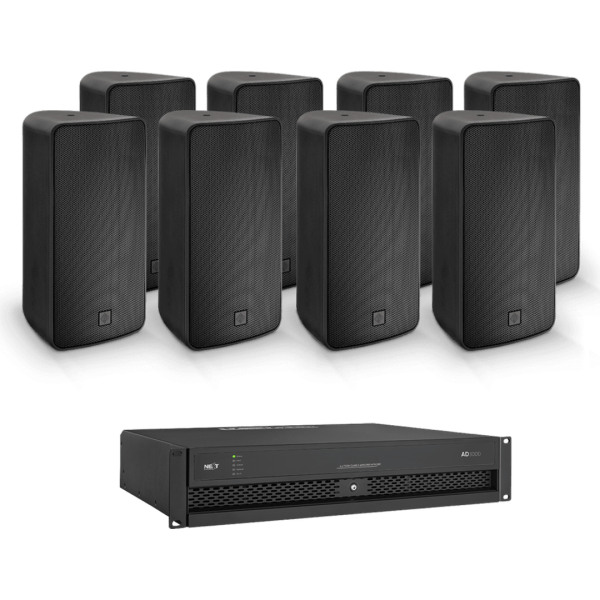 NEXT audiocom 8T8.AD3000 Installationslautsprecher Set mit Verstärker
