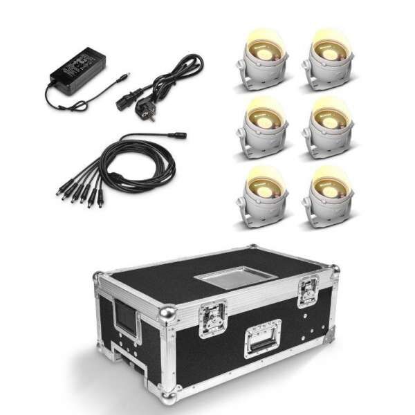 Cameo DROP B1 Touring Set weiß 6er Set inkl Flightcase mit Netzteil