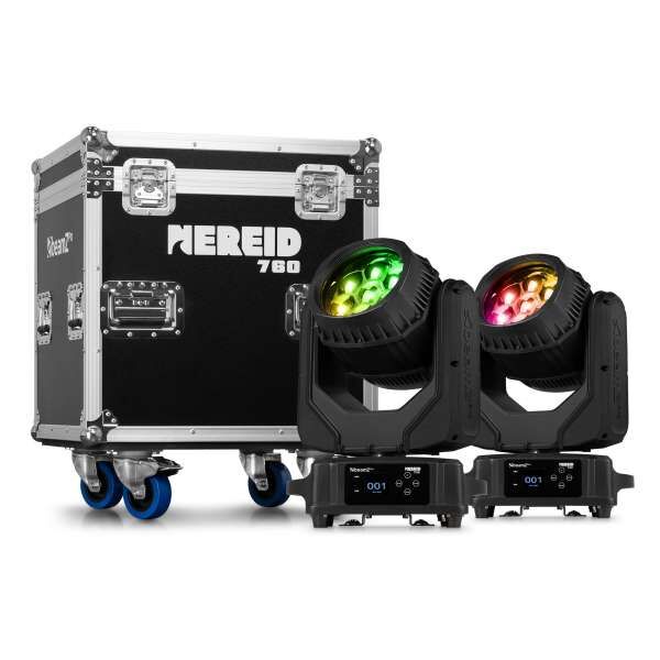 BeamZ Pro Nereid740 Outdoor LED Bee Eye Moving Head mit Zoom Tourset