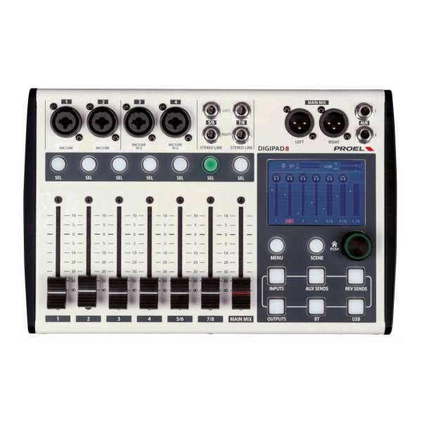 Proel DigiPad8 - Digitalmixer mit Touchscreen und App-Steuerung