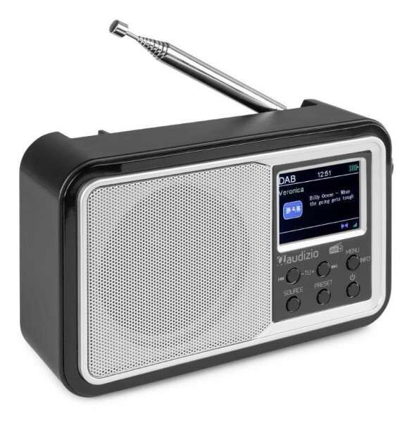 Audizio Anzio DAB+ Radio mit Akku und Bluetooth silber