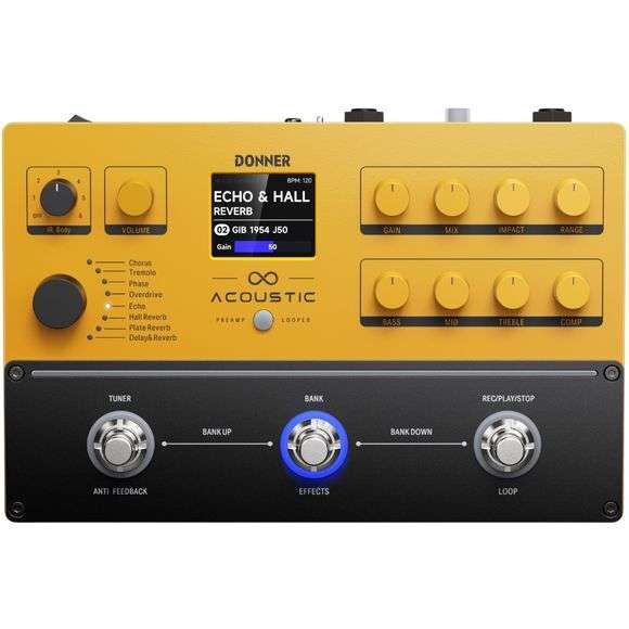 Donner APL Akustisk Gitarren-Multieffekt-Pedalboard