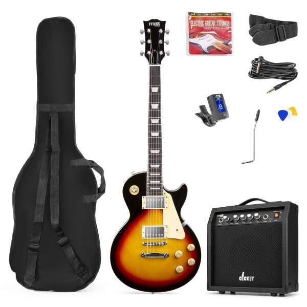 MAX GigKit E-Gitarren-Set LP Style Sunburst