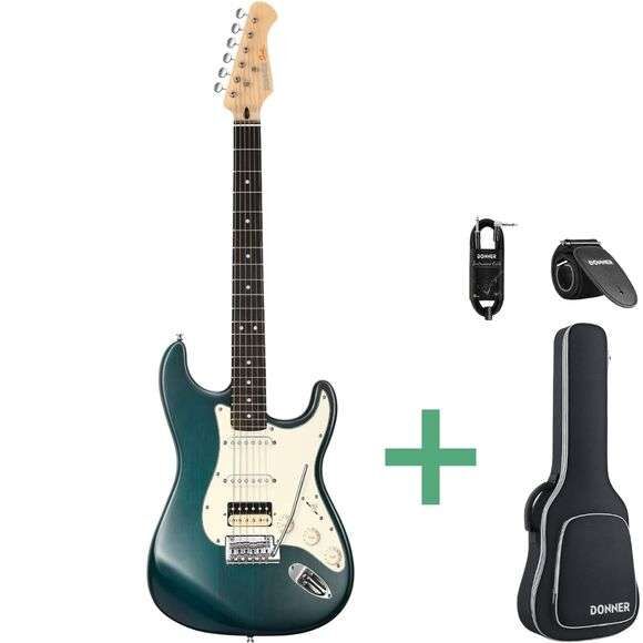 Donner DST-400B E-Gitarre dark green