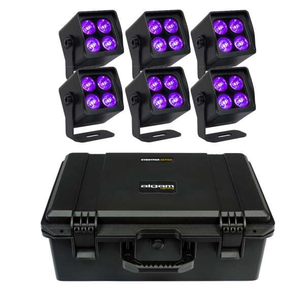 Algam Lighting EVENTPAR 44 Quad-IP Tourset 6 mit Ladecase