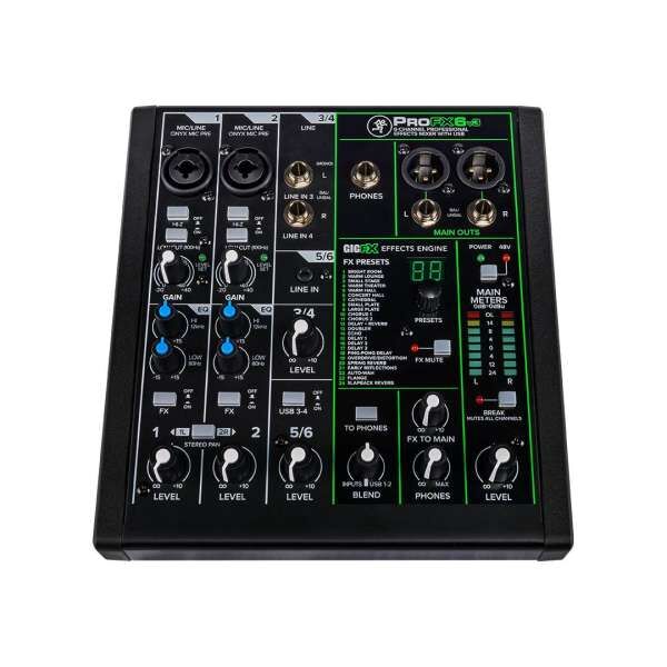 Mackie ProFX6v3 6-Kanal Effektmixer mit USB