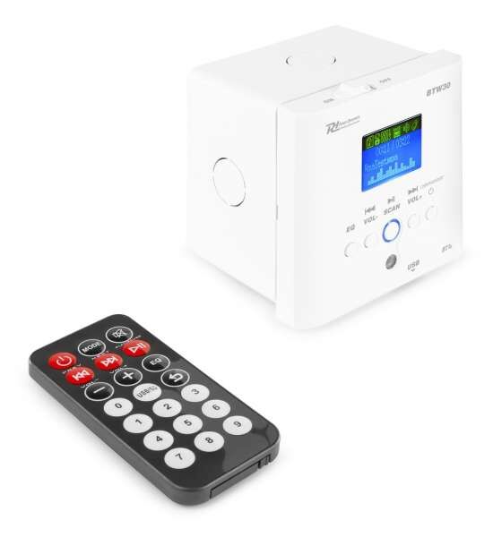 Power Dynamics BTW30 Wandeinbau Audioplayer mit Verstärker, Bluetooth und Radio