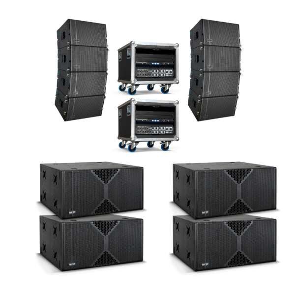 NEXT Line Array System LA122 4x2 passiv Komplettset mit Amping