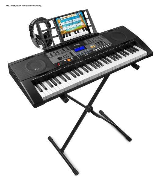 MAX KB3SET2 61-Tasten-Keyboard mit Anschlagsdynamik, Ständer und Kopfhörer