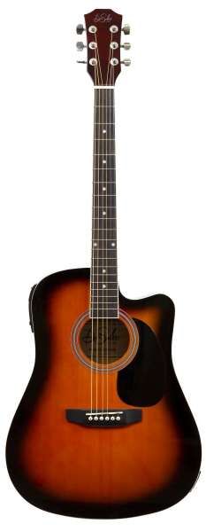 De Salvo AG1CEQSB Elektroakustik Gitarre Sunburst Glanz