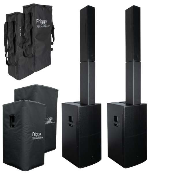 DAP Frigga Stereo Premium Set - Aktives Stereo Säulen-PA-System schwarz