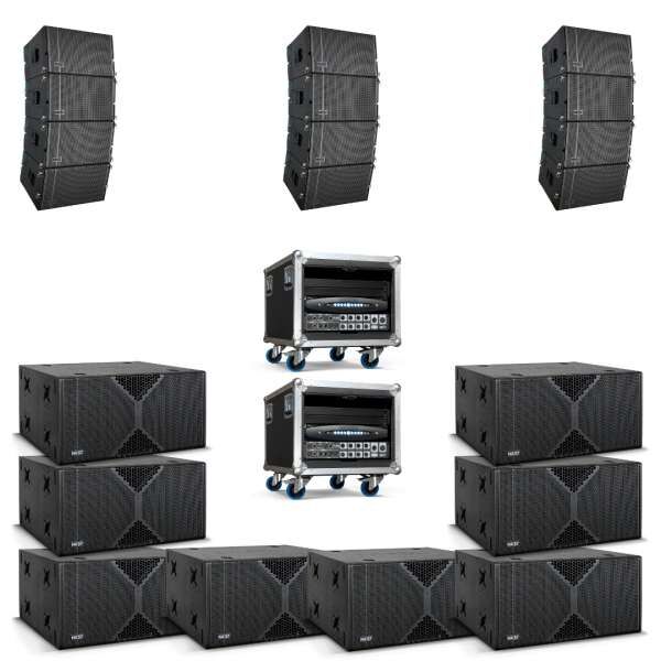 NEXT Line Array System LA122 6x4 passiv Komplettset mit Amping