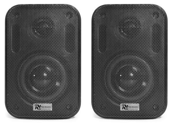 Power Dynamics BGO34V Speaker Set In/Outdoor 4" 80W Black