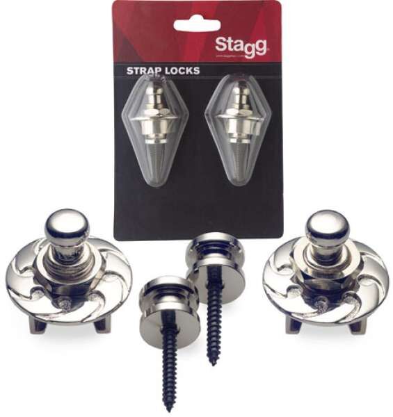 STAGG SSL1 CR Gurtknöpfe mit Arretierungssystem