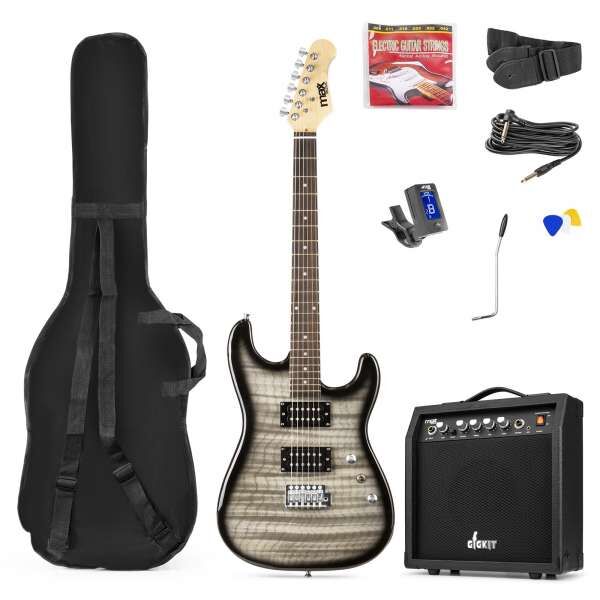 MAX GigKit E-Gitarren-Set quilted Style Black