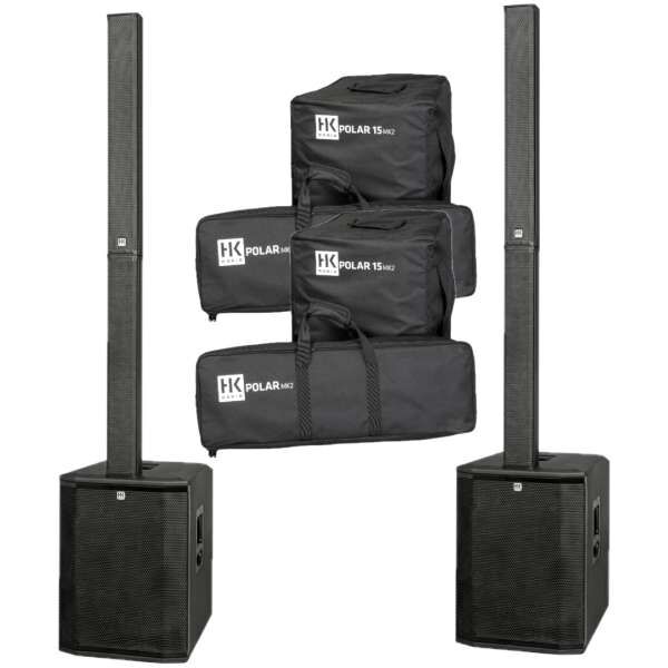 HK Audio POLAR 15 MK2 Stereo PA Set mit Covern