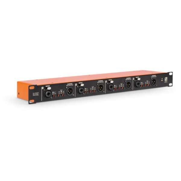 Palmer BRIDGE 4A+ 19" 4-Kanal aktive DI-Box/Line-Isolation-Box
