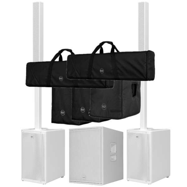 RCF EVOX J9 W SUB 15-AX W Extendet Tourset weiß mit Covern