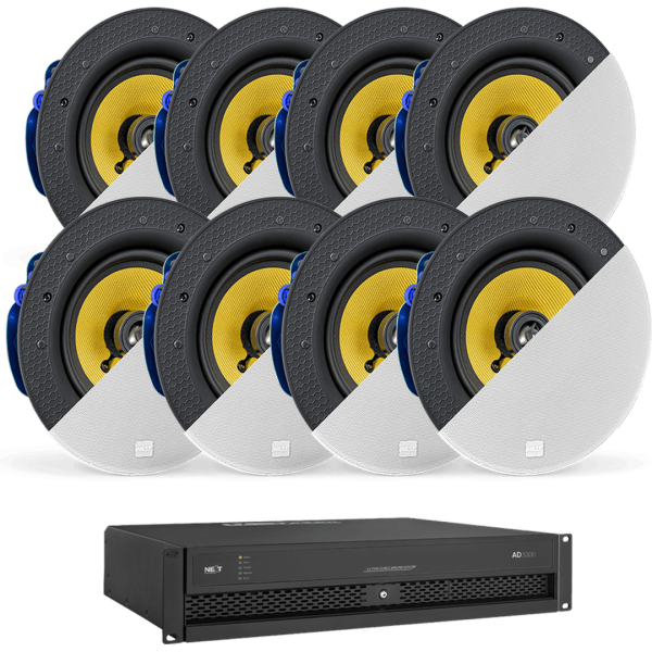 NEXT audiocom 8C8Pro.AD3000 Deckenlautsprecher Set mit Verstärker