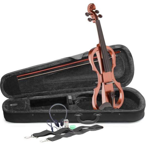 Stagg EVN X-4/4 VBR - E-Violine Set Violin Burst inkl. Softcase und Kopfhörer