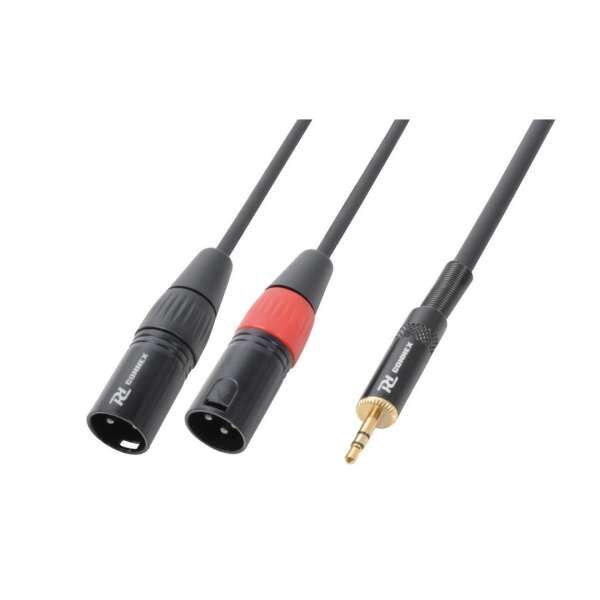 PD Connex Adapterkabel 2x XLR Male / 3.5mm Miniklinke Stereo 3m