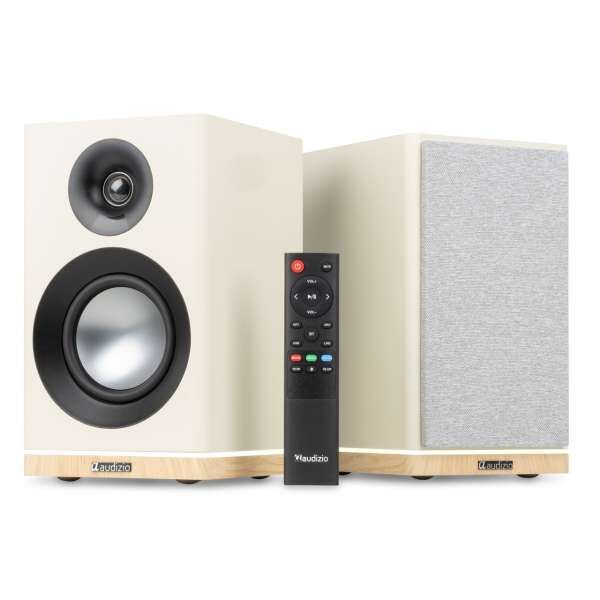 Audizio KS12 Aktives Regallautsprecher Set HDMI / Bluetooth 80W BT Creme