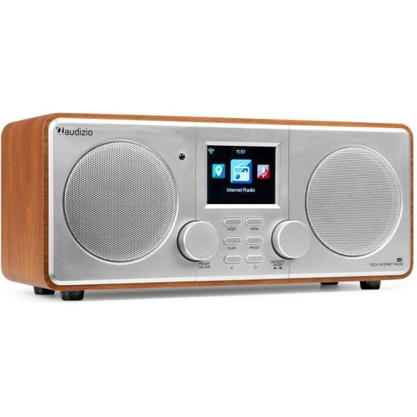 Audizio Foza WIFI Internet Stereo Radio mit DAB+ Silver